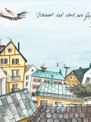 Heimat ist dort wo Gefühle sind - Postkarte klein