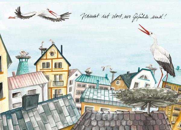 Heimat ist dort wo Gefühle sind - Postkarte klein