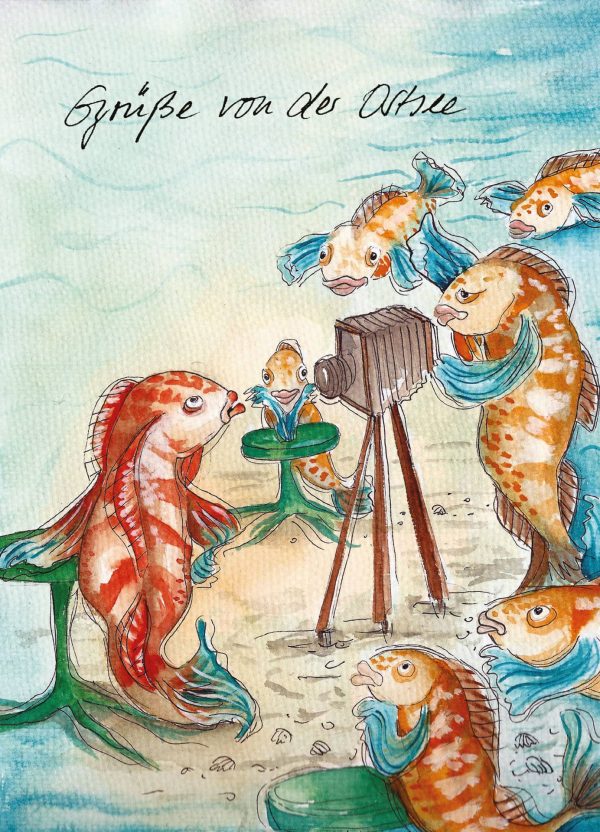 Grüße von der Ostsee - Postkarte klein