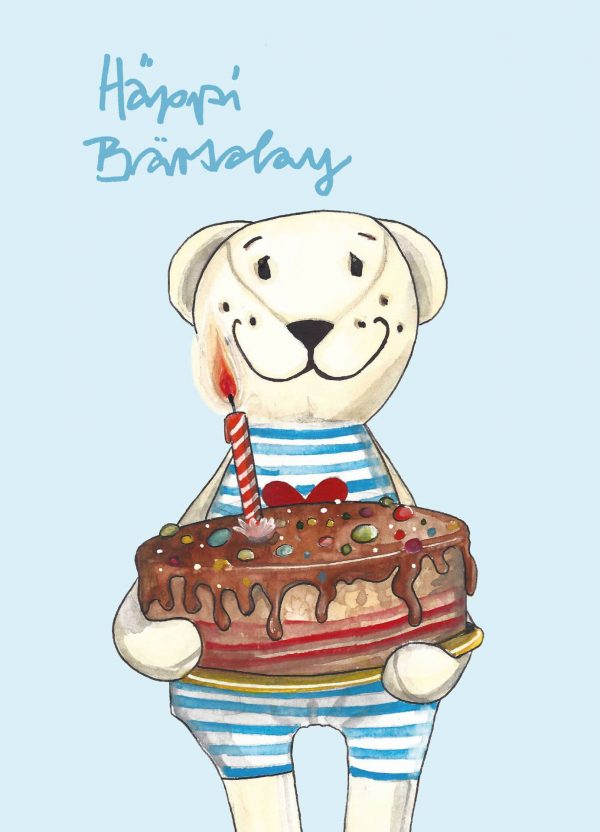 Häppi Bärsday - Postkarte klein