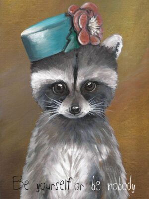 Waschbär - Postkarte klein
