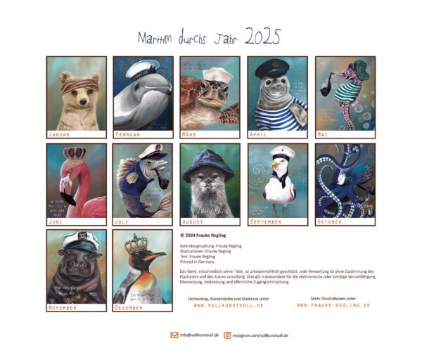 Kalender "maritim" - Wandkalender