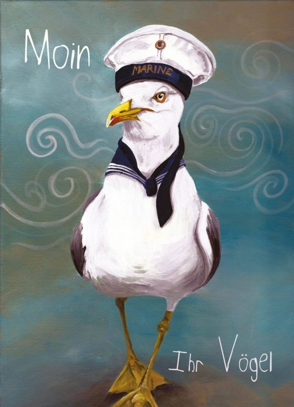 Möwe - Postkarte klein