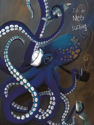 Octopus - Postkarte klein