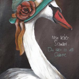 Schwan - Postkarte klein