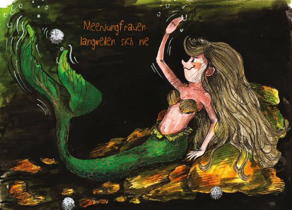 Meerjungfrauen langweilen sich nie - Postkarte klein