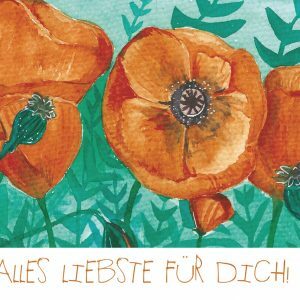 Alles Liebste für dich - Postkarte klein