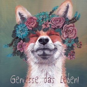 Fuchs - Postkarte klein