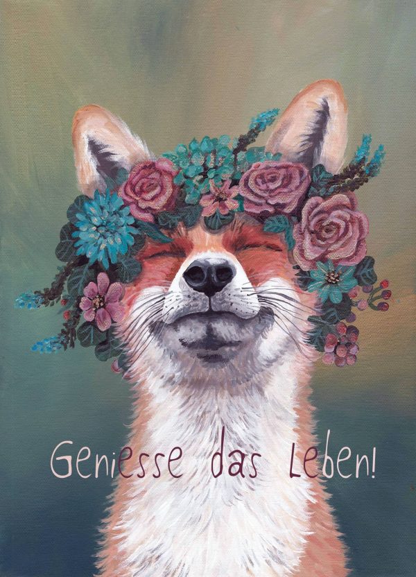 Fuchs - Postkarte klein
