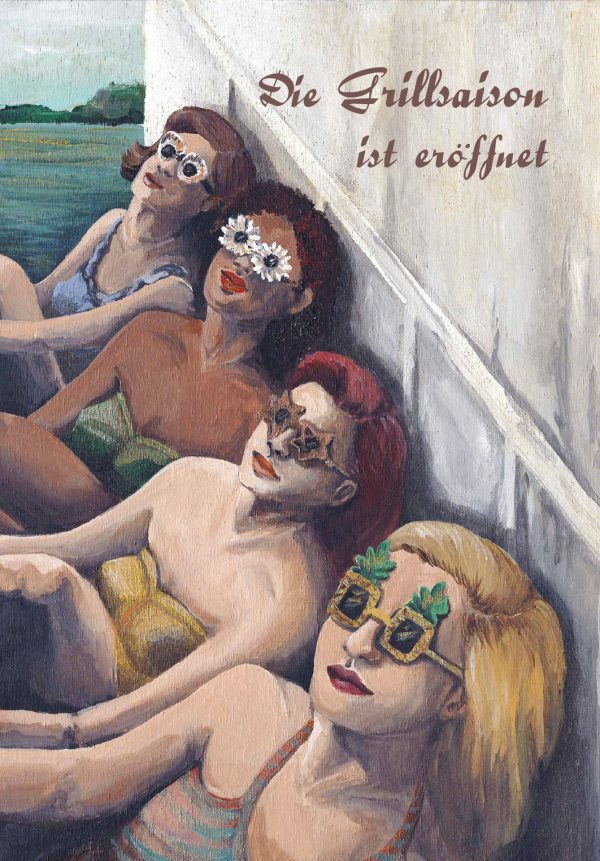 Die Grillsaison ist eröffnet - Postkarte groß