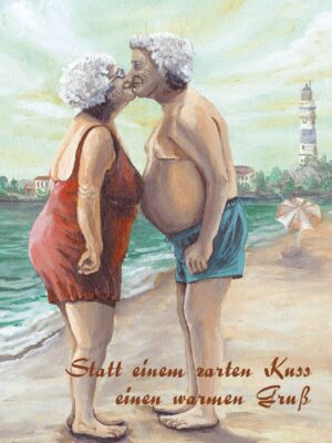 Statt einem zarten Kuss... - Postkarte groß