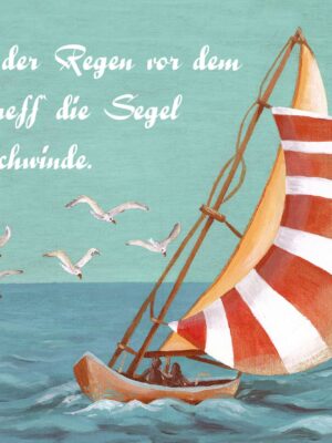 Kommt der Regen vor dem Winde... - Postkarte groß