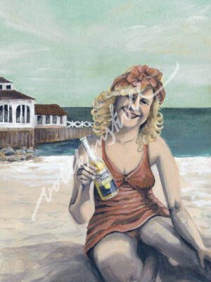 Original - Retro "Bessere Zeiten" - Original Acrylbild auf Holz - handsigniert und versiegelt.