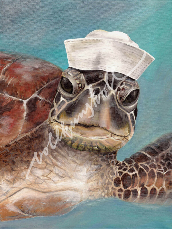 Original - Schildkröte - Original Acrylbild auf Leinwand - handsigniert und versiegelt.