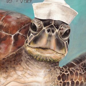 Schildkröte - Postkarte klein