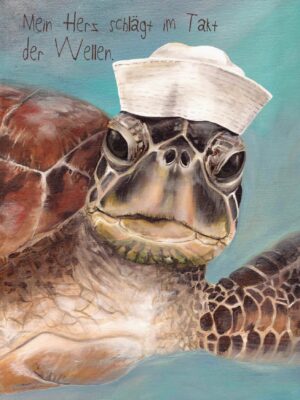 Schildkröte - Postkarte klein