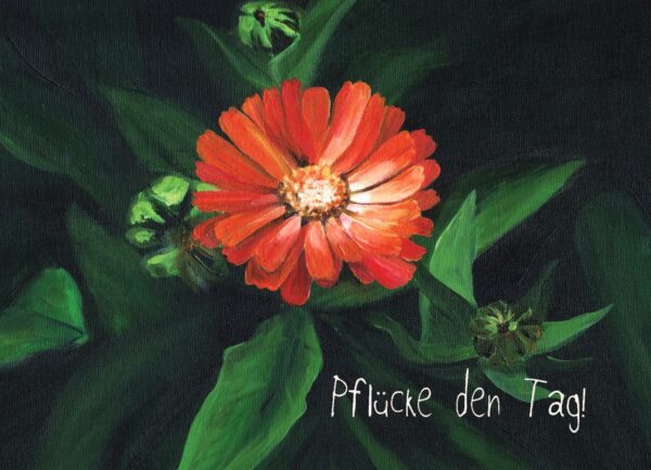 Pflücke den Tag - Postkarte klein