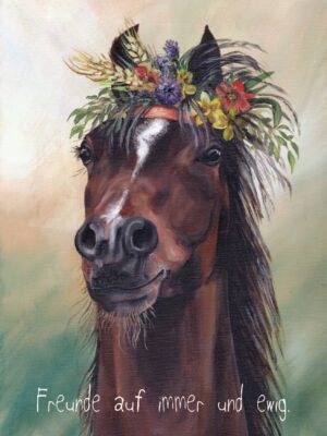 Pferd - Postkarte klein