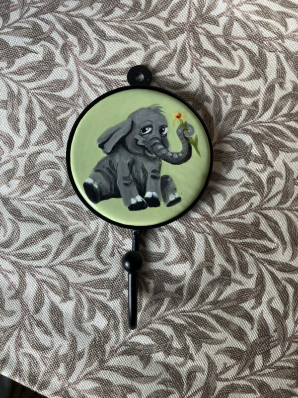 Haken, Elefant - Keramik