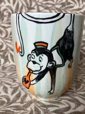 Becher Äffchen - Porzellan