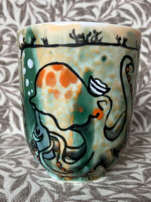 Becher Kraken - Porzellan