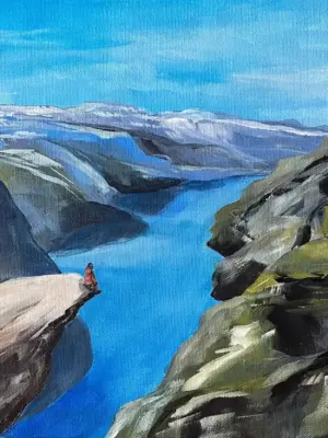 Acryl-Malkurs: Fjord in Norwegen - Bald verfügbar