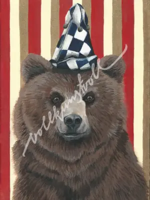 Original - Bär - Original Acrylbild auf Leinwand - handsigniert und versiegelt.