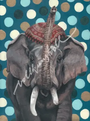 Original - Elefant - Original Acrylbild auf Leinwand - handsigniert und versiegelt.