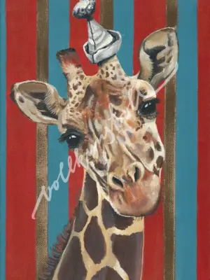 Original - Giraffe - Original Acrylbild auf Leinwand - handsigniert und versiegelt.