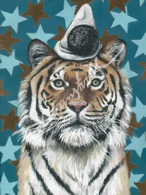 Original - Tiger - Original Acrylbild auf Leinwand - handsigniert und versiegelt.
