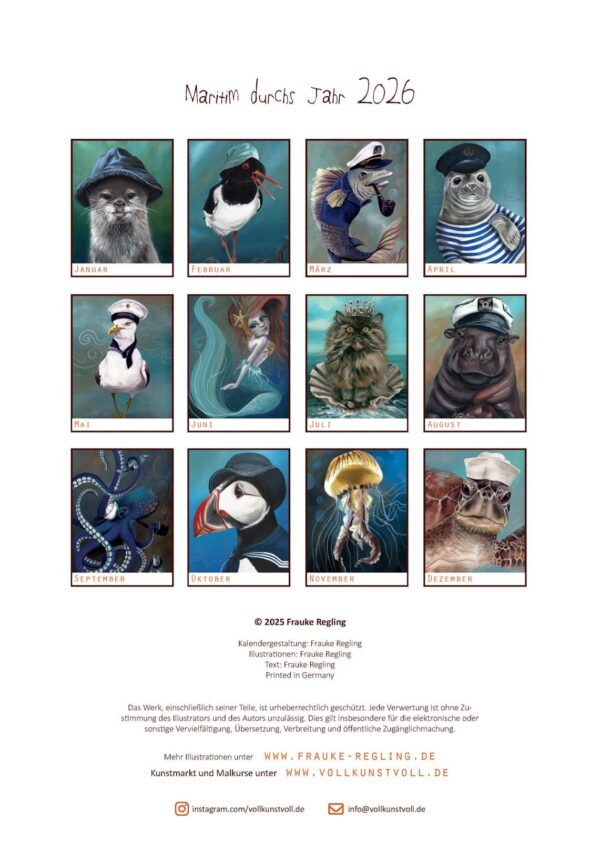Kalender - maritim - Wandkalender