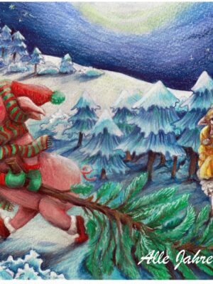 Alle Jahre wieder - Postkarte klein