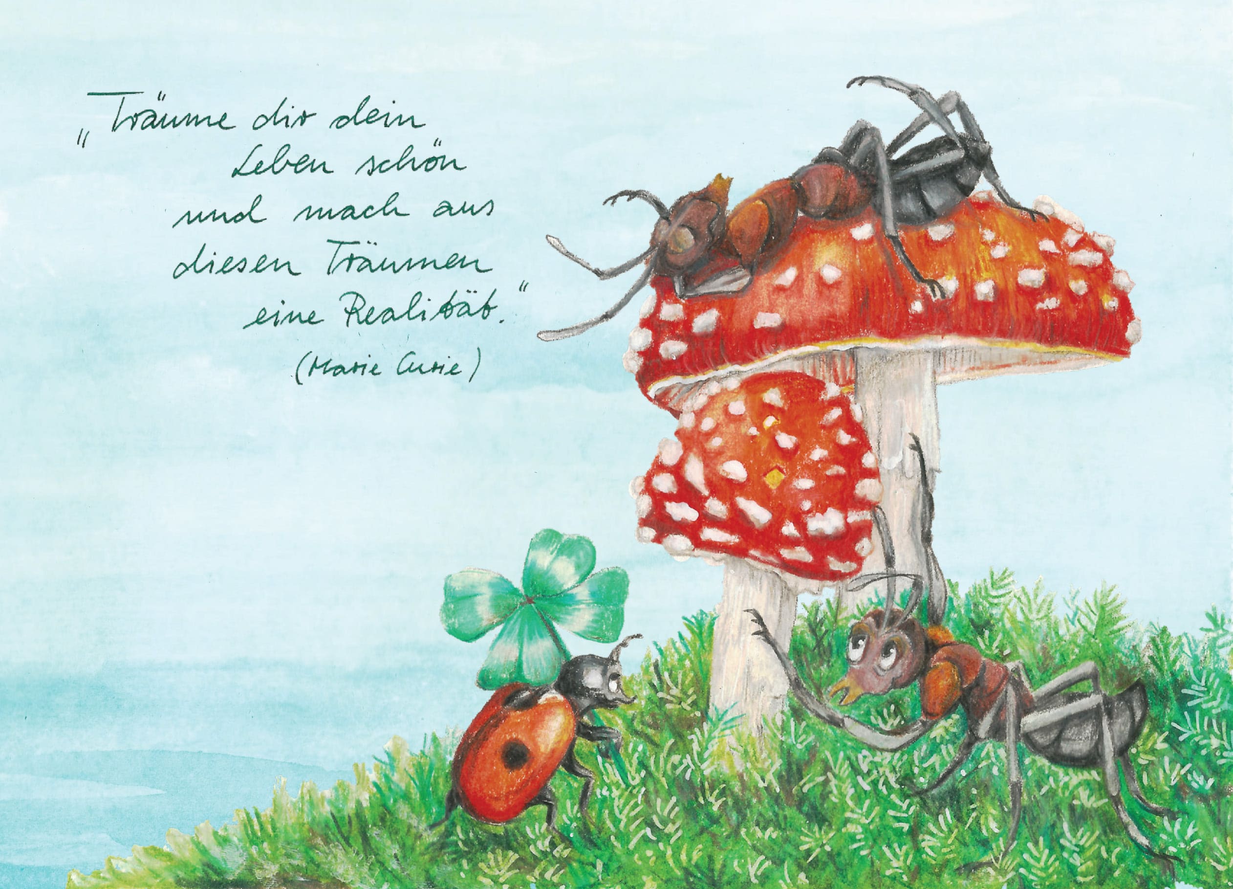 Träume dir dein Leben schön... Träume dir dein Leben schön... - Postkarte klein