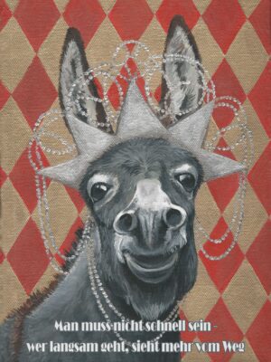 Esel Esel - Postkarte klein