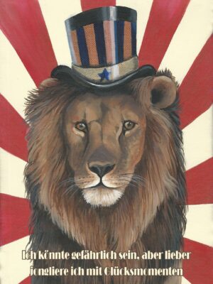 Löwe - Postkarte klein