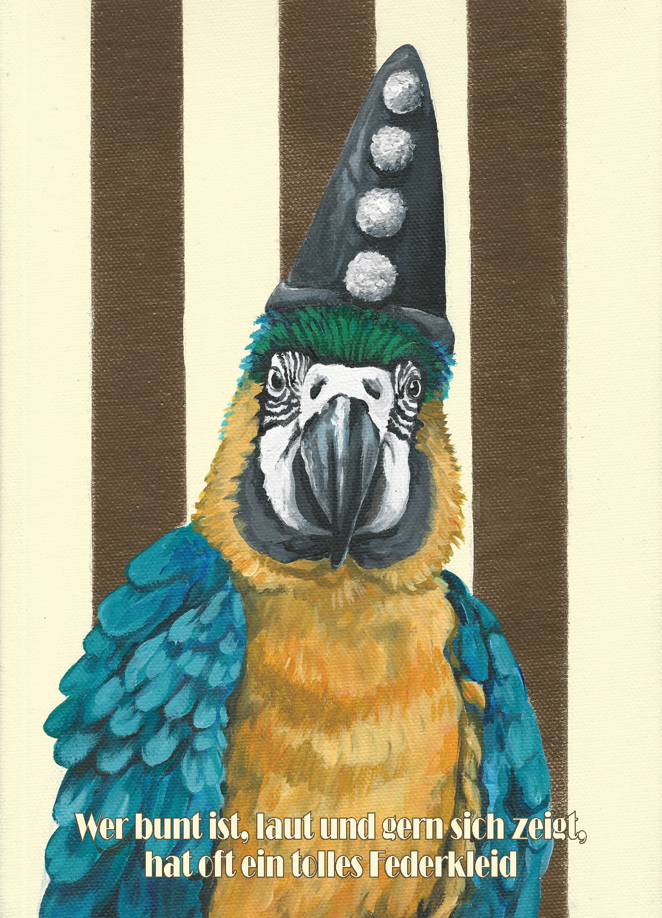 Papagei Papagei - Postkarte klein