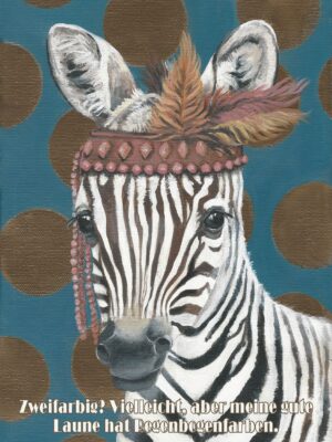 Zebra Zebra - Postkarte klein