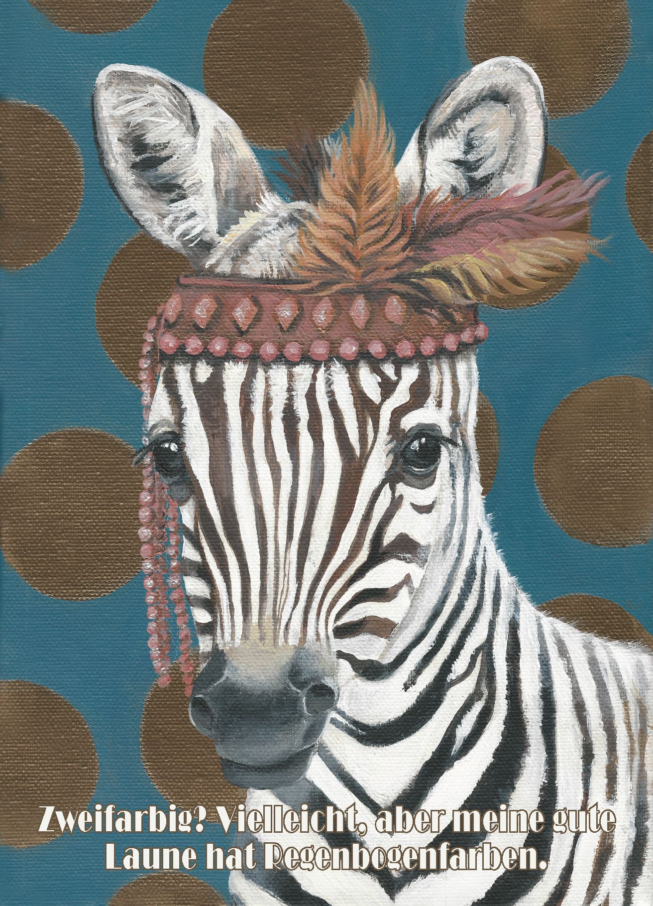 Zebra Zebra - Postkarte klein