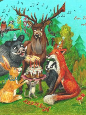 Geburtstag im Wald Geburtstag im Wald - Postkarte klein